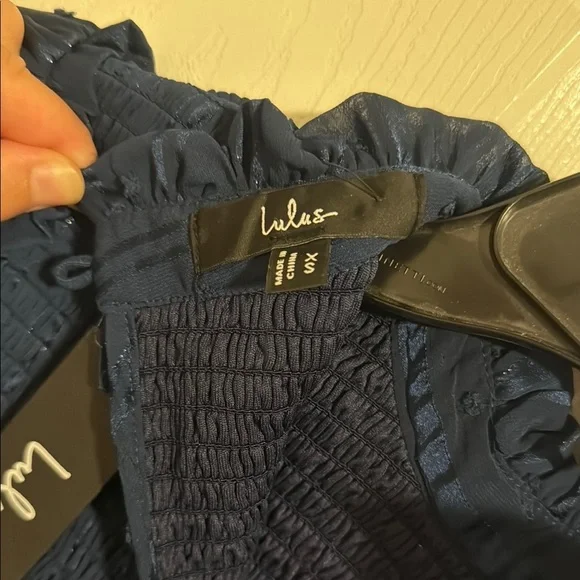 Lulu's Navy Blue Mini Dress Size XS - Picture 2 of 3